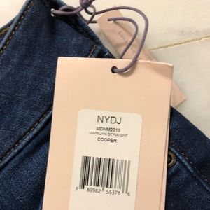 These have never been worn.  Inseam 31-32 for petite, great denim jeans by NYDJ